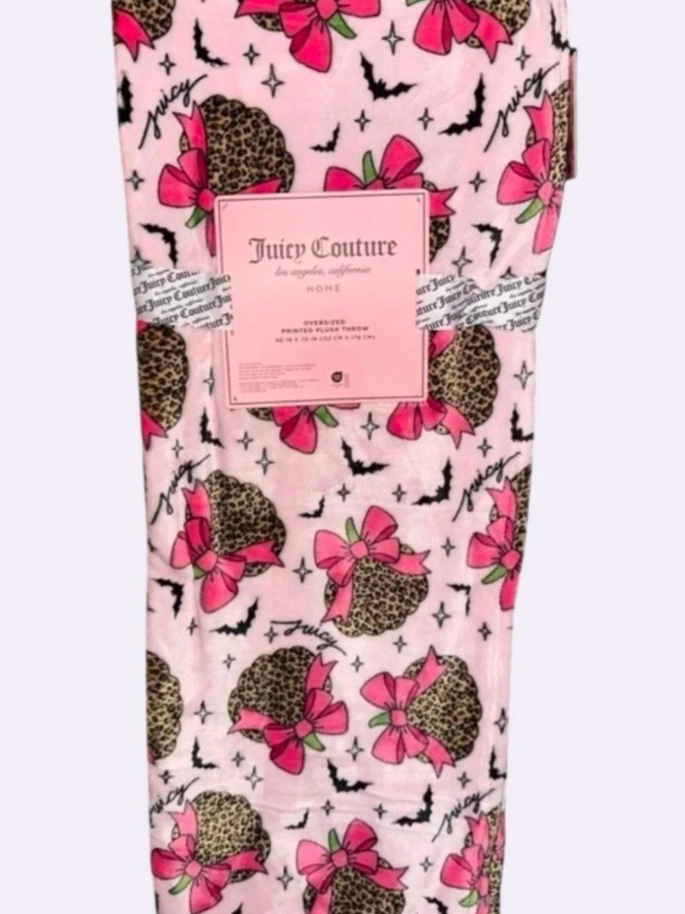 Juicy Couture plush throw blanket